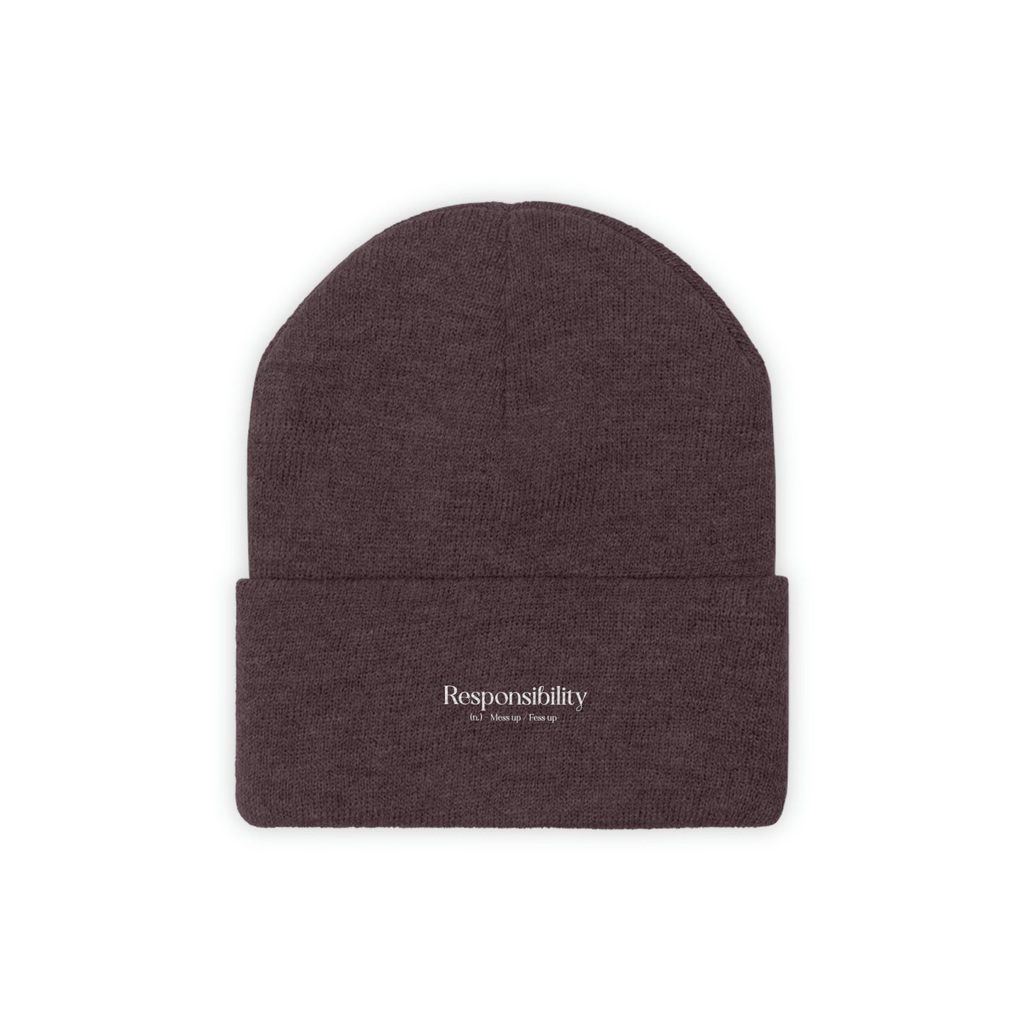 “Responsibility” Knit Beanie