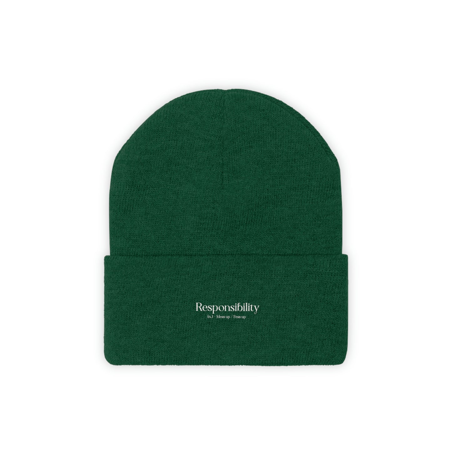 “Responsibility” Knit Beanie