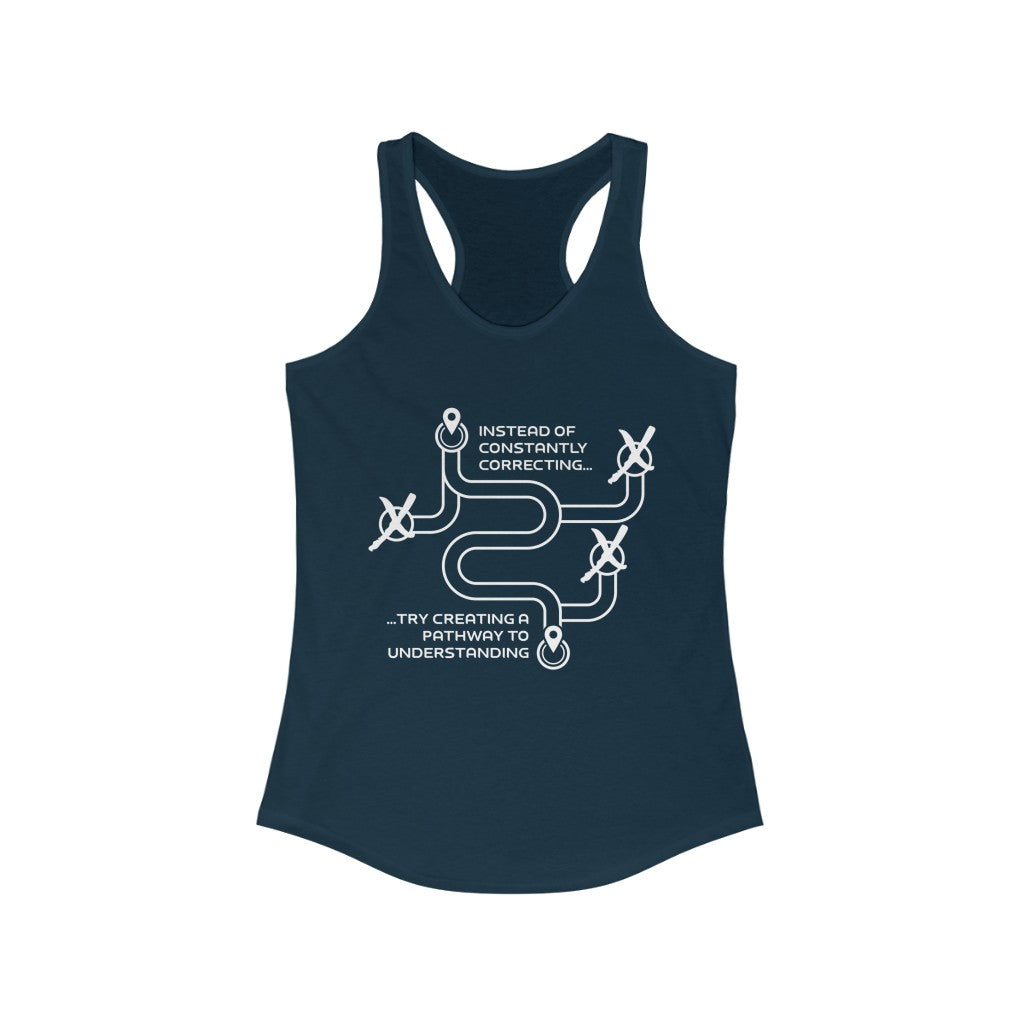 “Constantly Correcting…” Women's Ideal Racerback Tank