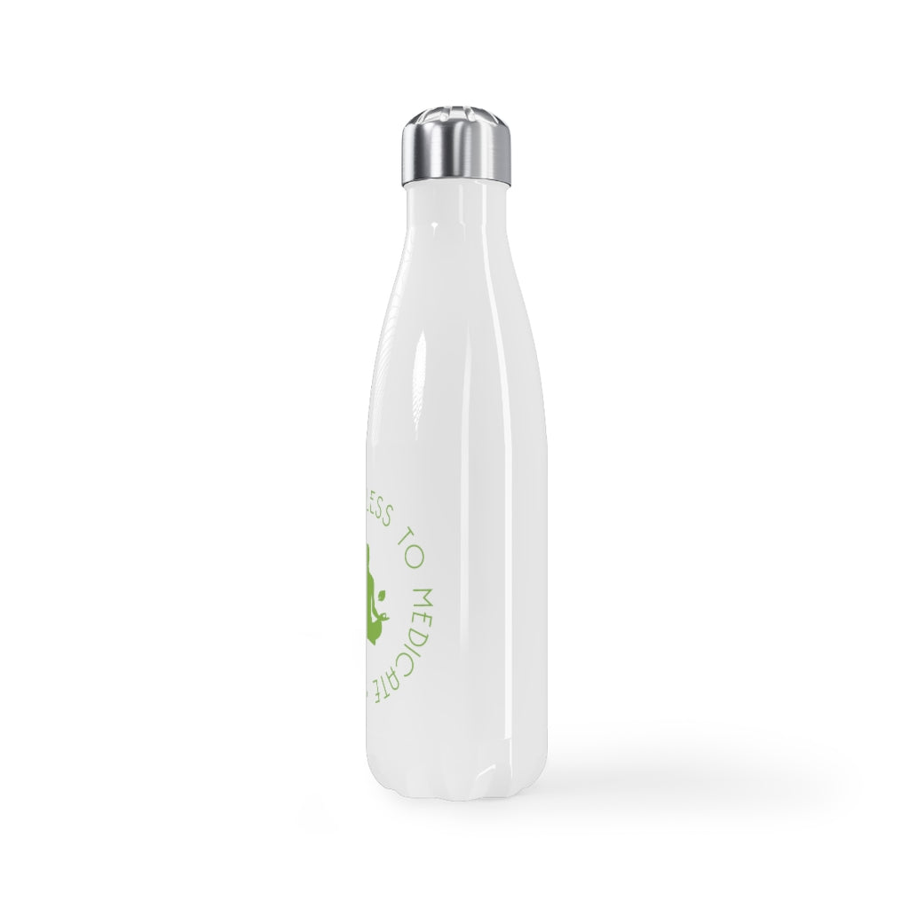 "Less to Medicate..." Stainless Steel Water Bottle, 17oz