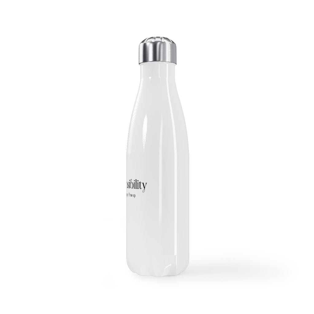 "Responsibility" Stainless Steel Water Bottle, 17oz