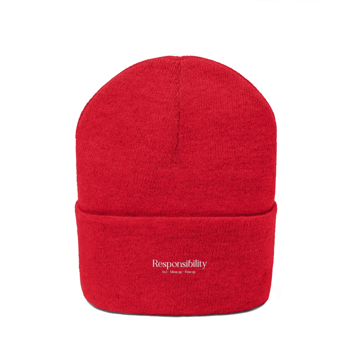 “Responsibility” Knit Beanie